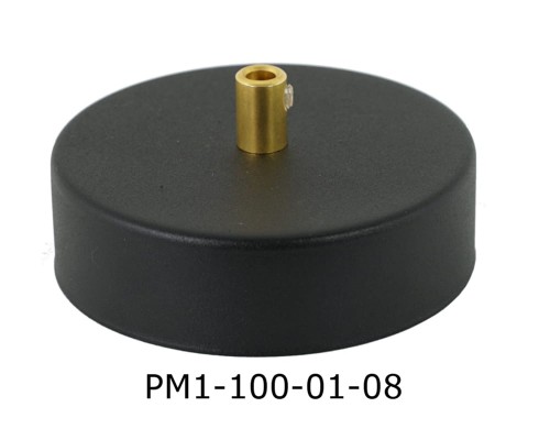 Przejdź do produktu Podsufitka metalowa 1 otwór 100 mm czarna+ mosiądz