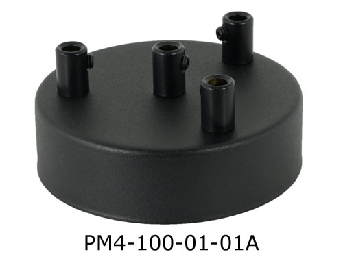 Przejdź do produktu Podsufitka metalowa 4 otwory 100 mm czarna hm