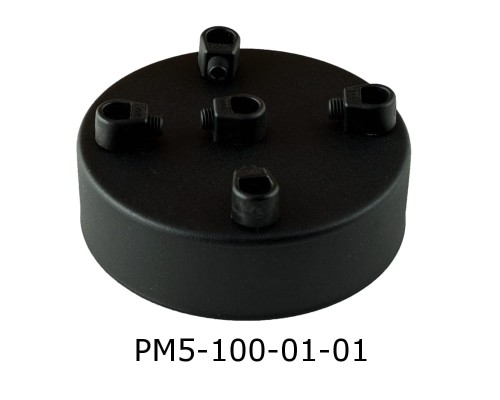 Przejdź do produktu Podsufitka metalowa 5 otworów 100mm  czarna