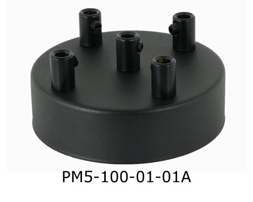 Przejdź do produktu Podsufitka metalowa 5 otworów 100mm czarna HM