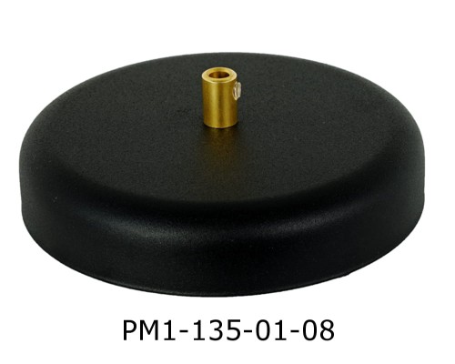 Przejdź do produktu Podsufitka metalowa 1 otwór 135 mm czarna+ mosiądz