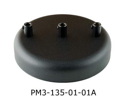Przejdź do produktu Podsufitka metalowa 3 otwory 135mm kolor czarna hm