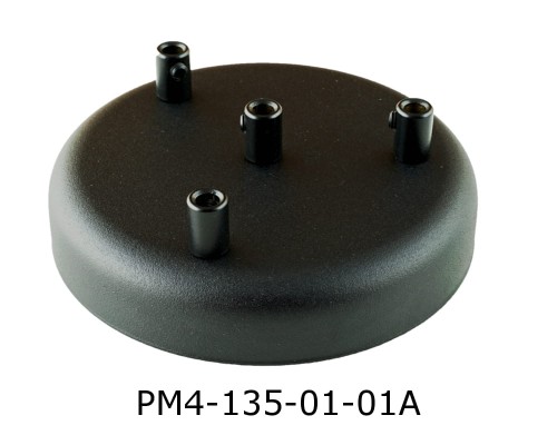 Przejdź do produktu Podsufitka metalowa 4 otwory 135mm kolor czarna hm