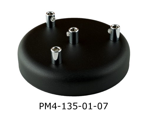 Przejdź do produktu Podsufitka metalowa 4 otwory 135 mm czarna+ chrom