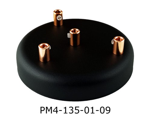 Przejdź do produktu Podsufitka metalowa 4 otwory 135 mm czarna+ miedź