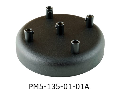 Przejdź do produktu Podsufitka metalowa 5 otworów  135 mm czarna +hm