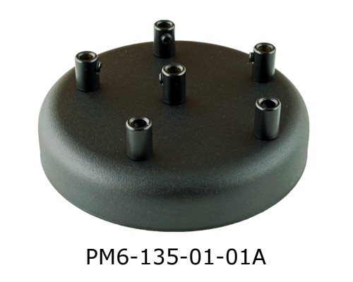 Przejdź do produktu Podsufitka metalowa 6 otworów 135 mm czarna +hm