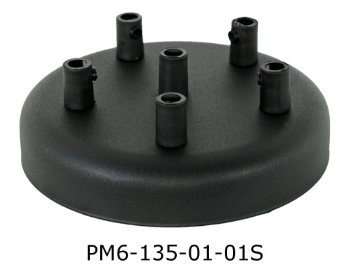Przejdź do produktu Podsufitka metalowa 6 otworów 135 mm czarna