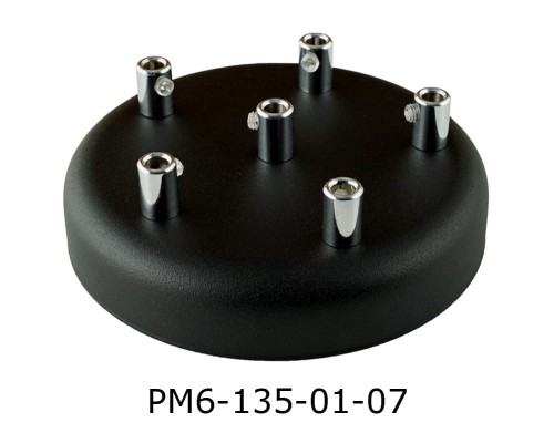 Przejdź do produktu Podsufitka metalowa 6 otworów 135 mm czarna + chrom