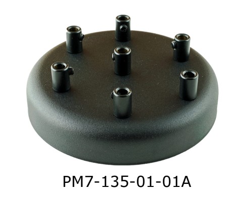 Przejdź do produktu Podsufitka metalowa 7 otworów 135 mm czarna +hm