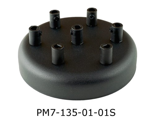 Przejdź do produktu Podsufitka metalowa 7 otworów 135 mm czarna