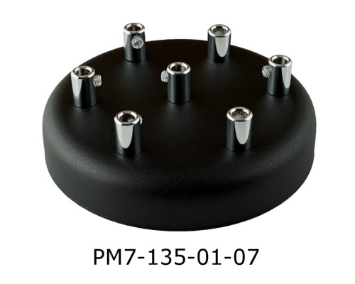 Przejdź do produktu Podsufitka metalowa 7 otworów 135 mm czarna + chrom