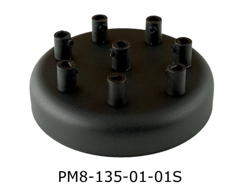Przejdź do produktu Podsufitka metalowa 8 otworów 135 mm czarna