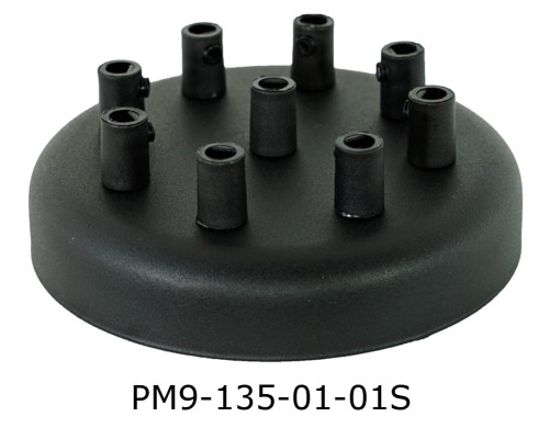 Przejdź do produktu Podsufitka metalowa 9 otworów 135 mm czarna