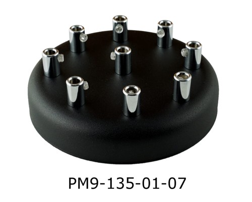 Przejdź do produktu Podsufitka metalowa 9 otworów 135 mm czarna + chrom