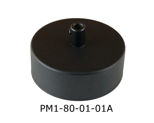 Przejdź do produktu Podsufitka metalowa 1 otwór 80mm czarna + HM