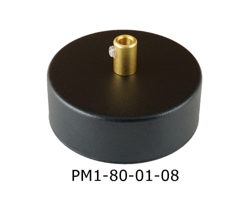 Przejdź do produktu Podsufitka metalowa 1 otwór 80mm czarna + mosiądz