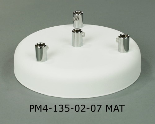 Przejdź do produktu Podsufitka metalowa 4 otwory 135mm kolor biały + chrom