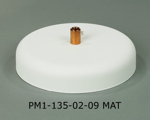 Przejdź do produktu Podsufitka metalowa 1 otwór 135mm kolor biały + miedź