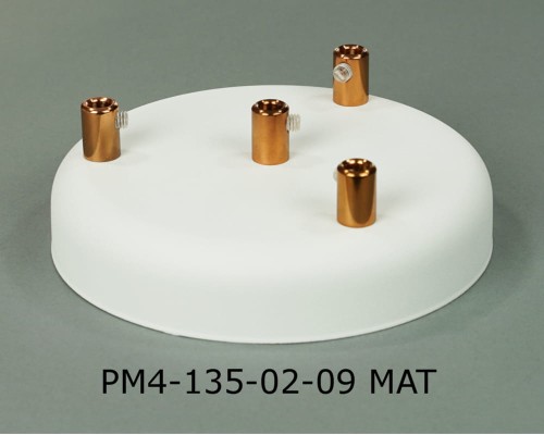 Przejdź do produktu Podsufitka metalowa 4 otwory 135mm kolor biały + miedź