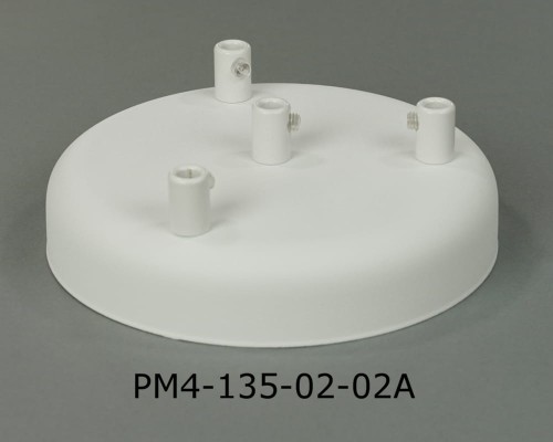 Przejdź do produktu Podsufitka metalowa 4 otwory 135mm kolor biały + biały hamulec