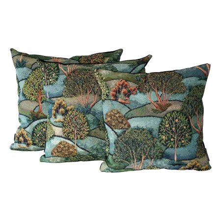 Poszewka Gobelinowa 45x45cm Sad Zielona Niebieska PolDesign