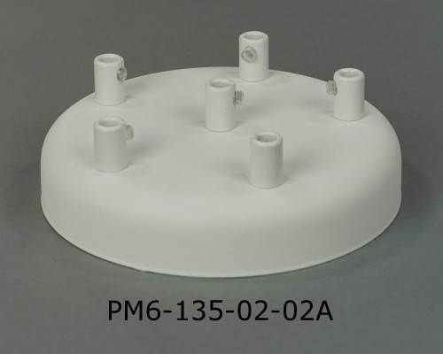 Przejdź do produktu Podsufitka metalowa 6 otworów 135mm kolor biały + biały hamulec