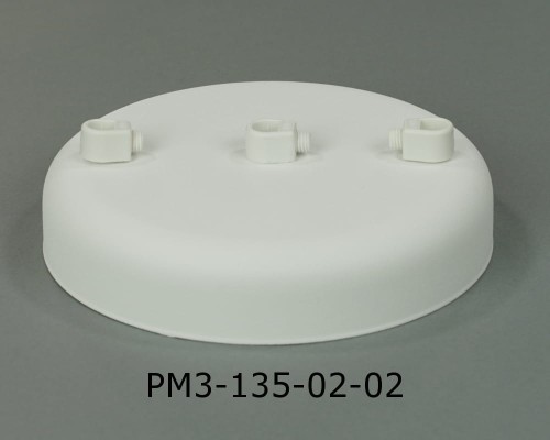 Przejdź do produktu Podsufitka metalowa 3 otwory 135mm kolor biały + biały