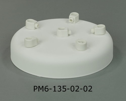 Przejdź do produktu Podsufitka metalowa 6 otworów 135mm kolor biały + biały