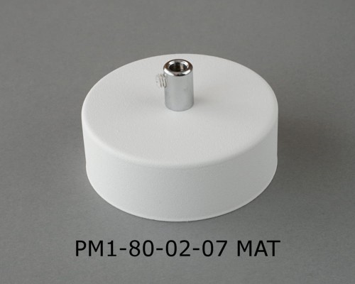 Przejdź do produktu Podsufitka metalowa 1 otwór 80mm kolor biały + chrom
