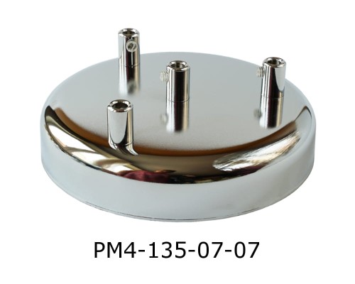 Przejdź do produktu Podsufitka maskownica sufitowa 4 otwory 135mm chrom srebrna