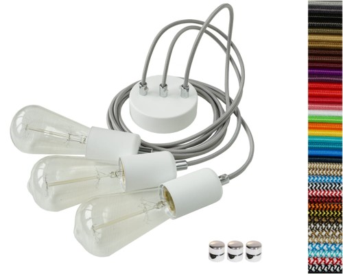 Przejdź do produktu Lampa pająk  3 0207 szara