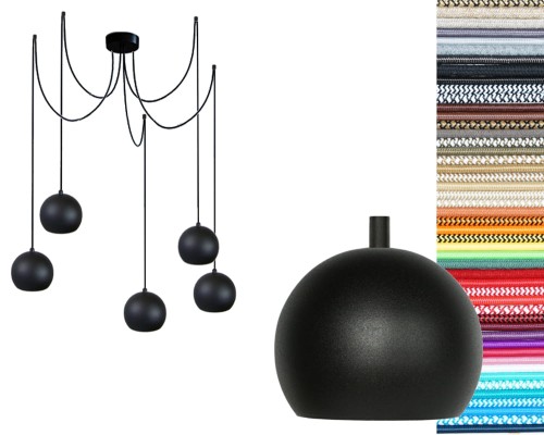 Przejdź do produktu LAMPA KULA 5 12CM 0101S +GU10 czarna