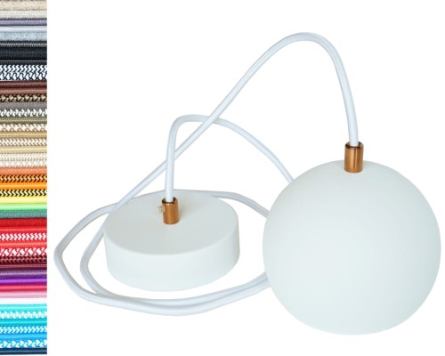 Przejdź do produktu Lampa kula biała 12cm 0209