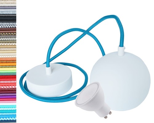 Przejdź do produktu Lampa wisząca kula 12cm biała  0202A+GU10