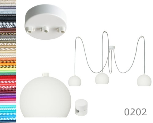 Przejdź do produktu Lampa kula 3 12CM 0202 biała
