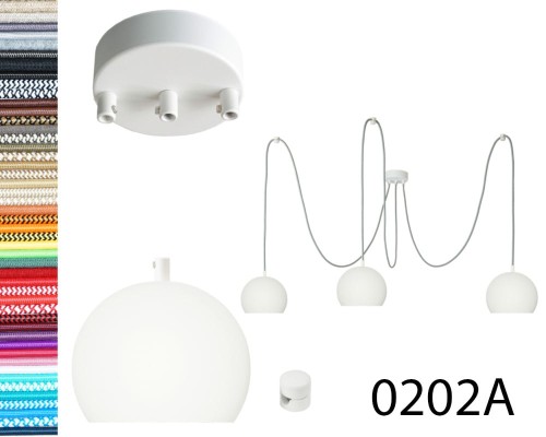 Przejdź do produktu Lampa kula 3 12CM 0202A biała