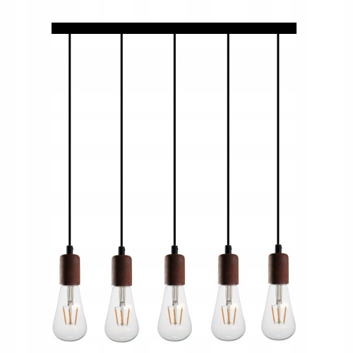 Przejdź do produktu Lampa wiszący sufitowa linea 5 czarna + rdza E27