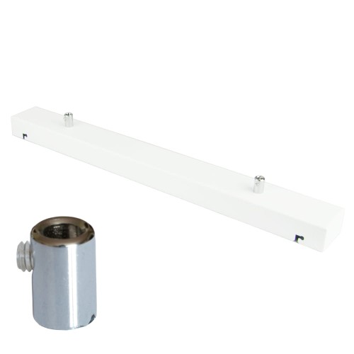 Przejdź do produktu Podsufitka do lampy 50cm 2 otwory biała mat