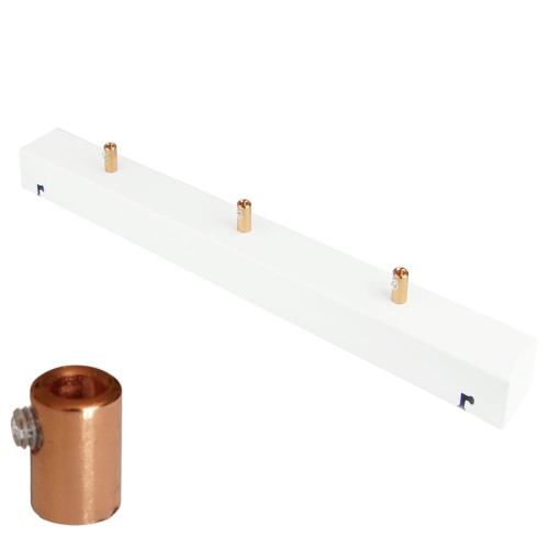 Przejdź do produktu Podsufitka do lampy 50cm 3 otwory biała matowa