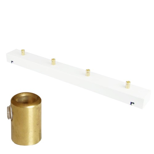 Przejdź do produktu Podsufitka do lampy 50cm 4 otwory biała matowa